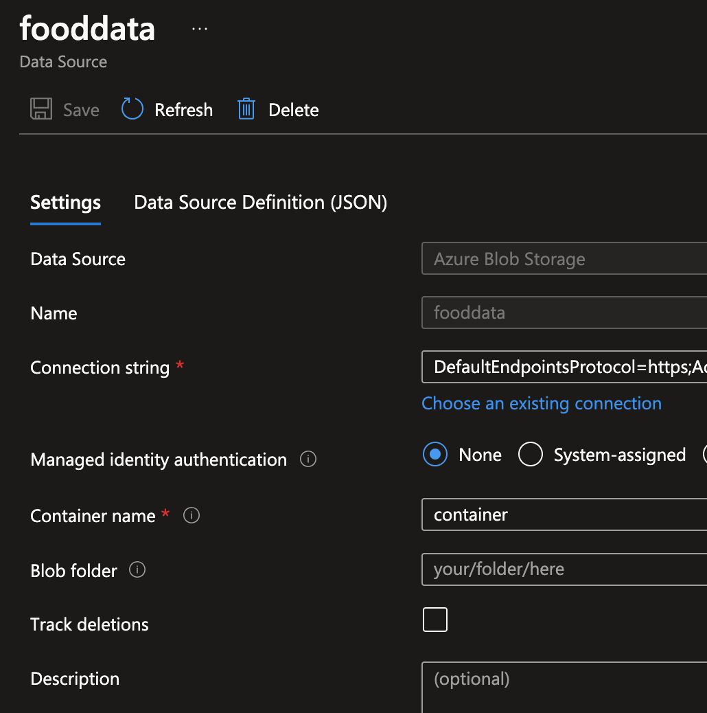 Setting Data